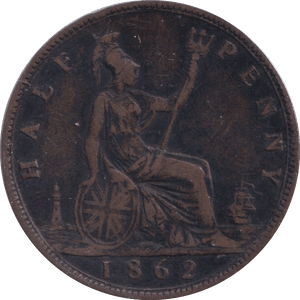 1862 HALFPENNY ( GF ) - Halfpenny - Cambridgeshire Coins