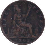 1862 HALFPENNY ( GF ) - Halfpenny - Cambridgeshire Coins