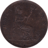 1862 HALFPENNY ( GVF ) - Halfpenny - Cambridgeshire Coins