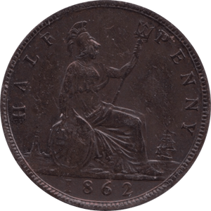 1862 HALFPENNY ( VF ) 1 - Halfpenny - Cambridgeshire Coins
