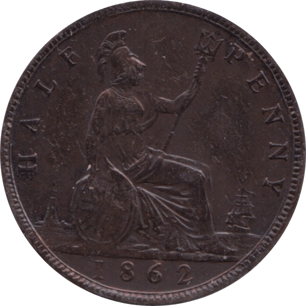 1862 HALFPENNY ( VF ) 1 - Halfpenny - Cambridgeshire Coins