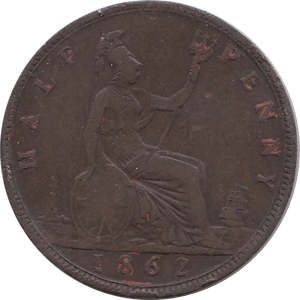 1862 HALFPENNY ( VF ) - Halfpenny - Cambridgeshire Coins