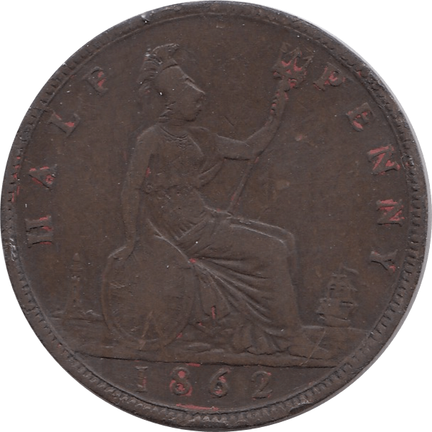 1862 HALFPENNY ( VF ) - Halfpenny - Cambridgeshire Coins
