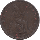 1862 HALFPENNY ( VF ) - Halfpenny - Cambridgeshire Coins