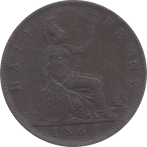 1862 HALFPENNY ( VF ) - Halfpenny - Cambridgeshire Coins