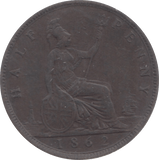 1862 HALFPENNY ( VF ) - Halfpenny - Cambridgeshire Coins
