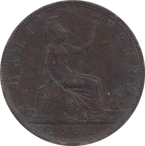 1862 HALFPENNY ( VF ) - Halfpenny - Cambridgeshire Coins