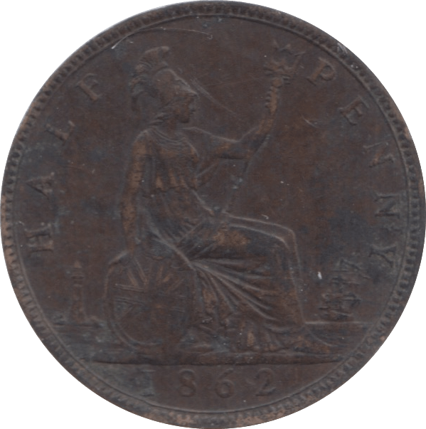 1862 HALFPENNY ( VF ) - Halfpenny - Cambridgeshire Coins