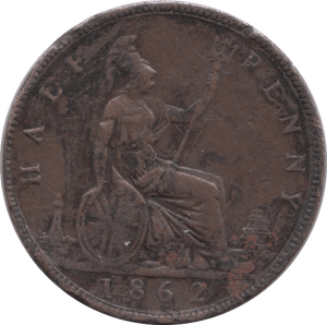 1862 HALFPENNY ( VF ) - Halfpenny - Cambridgeshire Coins