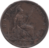 1862 HALFPENNY ( VF ) - Halfpenny - Cambridgeshire Coins