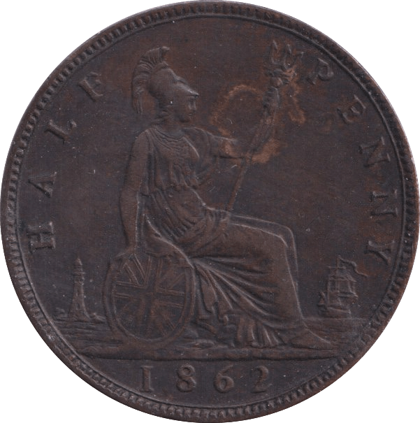 1862 HALFPENNY ( VF ) - Halfpenny - Cambridgeshire Coins