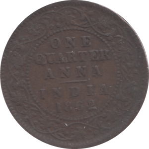 1862 INDIA 1/4 ANNA - WORLD COINS - Cambridgeshire Coins
