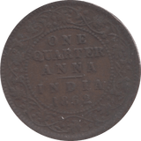 1862 INDIA 1/4 ANNA - WORLD COINS - Cambridgeshire Coins