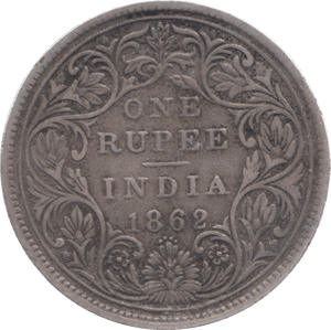 1862 INDIA SILVER ONE RUPEE - WORLD COINS - Cambridgeshire Coins
