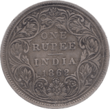 1862 INDIA SILVER ONE RUPEE - WORLD COINS - Cambridgeshire Coins