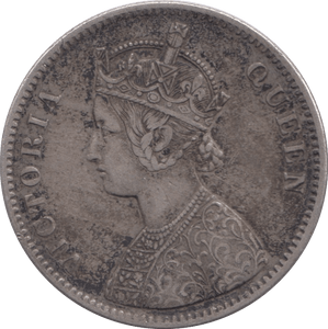 1862 INDIAN SILVER ONE RUPEE - SILVER WORLD COINS - Cambridgeshire Coins