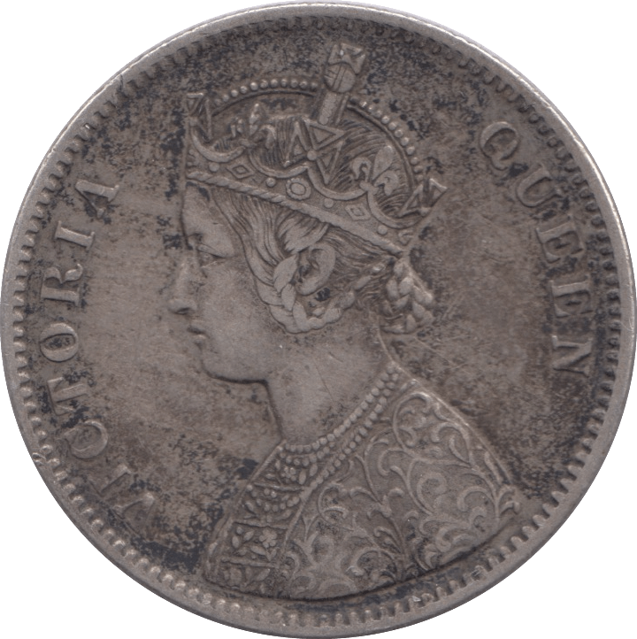 1862 INDIAN SILVER ONE RUPEE - SILVER WORLD COINS - Cambridgeshire Coins