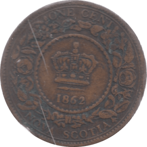 1862 NOVA SCOTIA ONE CENT - WORLD COINS - Cambridgeshire Coins