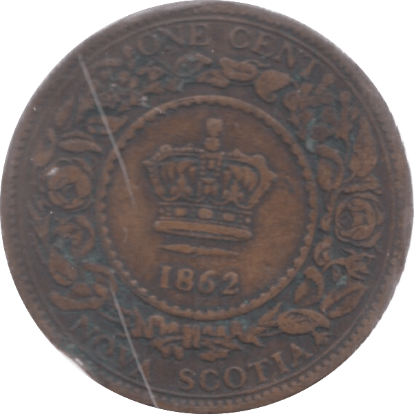 1862 NOVA SCOTIA ONE CENT - WORLD COINS - Cambridgeshire Coins