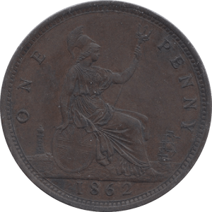 1862 PENNY ( EF ) 8 - Penny - Cambridgeshire Coins