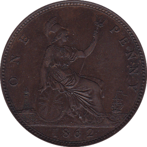 1862 PENNY ( EF ) B . - Penny - Cambridgeshire Coins