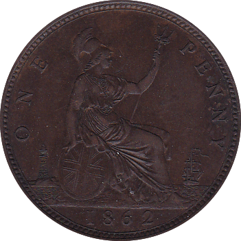 1862 PENNY ( EF ) B . - Penny - Cambridgeshire Coins