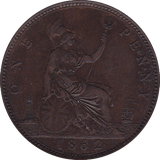 1862 PENNY ( EF ) B . - Penny - Cambridgeshire Coins