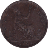 1862 PENNY ( EF ) - Penny - Cambridgeshire Coins