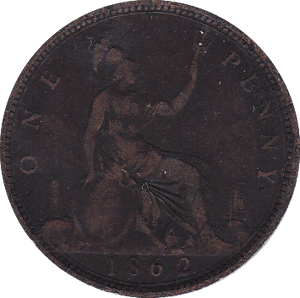 1862 PENNY ( F ) - Penny - Cambridgeshire Coins