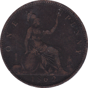 1862 PENNY ( F ) - Penny - Cambridgeshire Coins