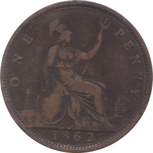1862 PENNY ( FINE ) 3 - Penny - Cambridgeshire Coins