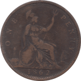 1862 PENNY ( FINE ) 3 - Penny - Cambridgeshire Coins