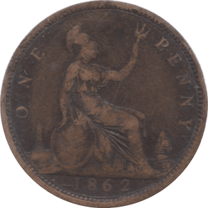 1862 PENNY ( FINE ) 4 - Penny - Cambridgeshire Coins