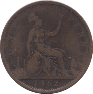 1862 PENNY ( FINE ) - Penny - Cambridgeshire Coins