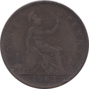 1862 PENNY ( FINE ) - Penny - Cambridgeshire Coins