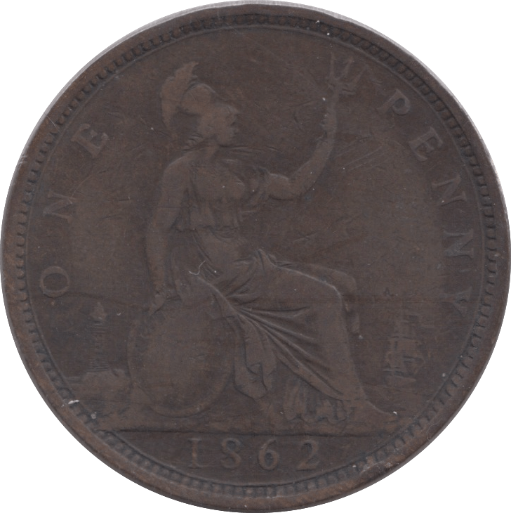 1862 PENNY ( FINE ) - Penny - Cambridgeshire Coins
