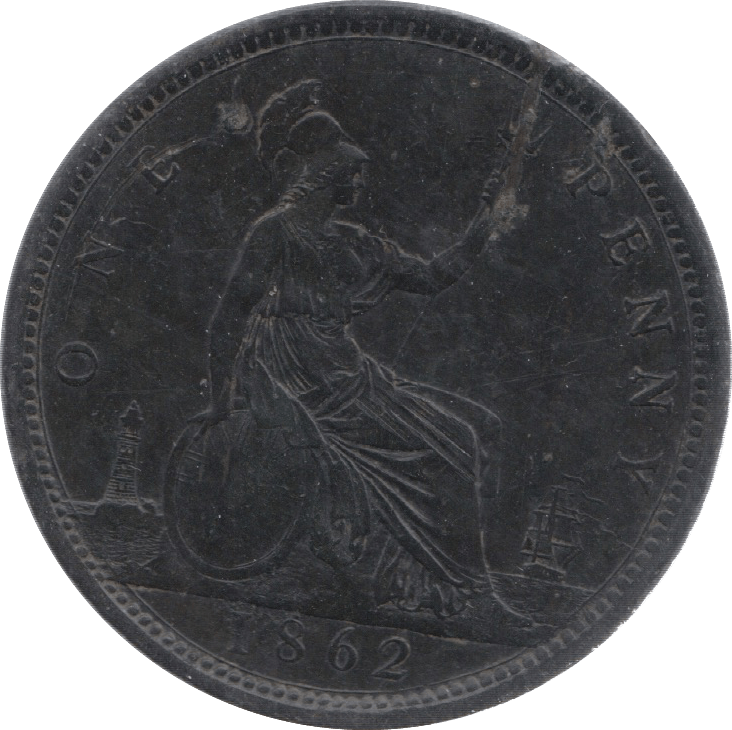 1862 PENNY ( GVF ) 18 - Penny - Cambridgeshire Coins