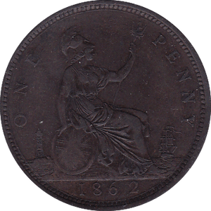 1862 PENNY ( GVF ) B - Penny - Cambridgeshire Coins