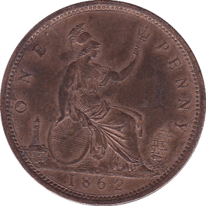 1862 PENNY ( UNC ) - Penny - Cambridgeshire Coins
