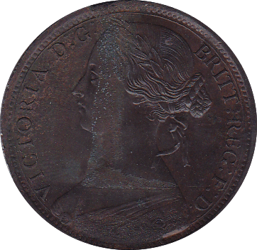 1862 PENNY ( UNC ) PITTED - Penny - Cambridgeshire Coins