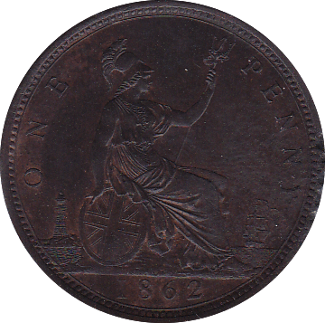 1862 PENNY ( UNC ) PITTED - Penny - Cambridgeshire Coins