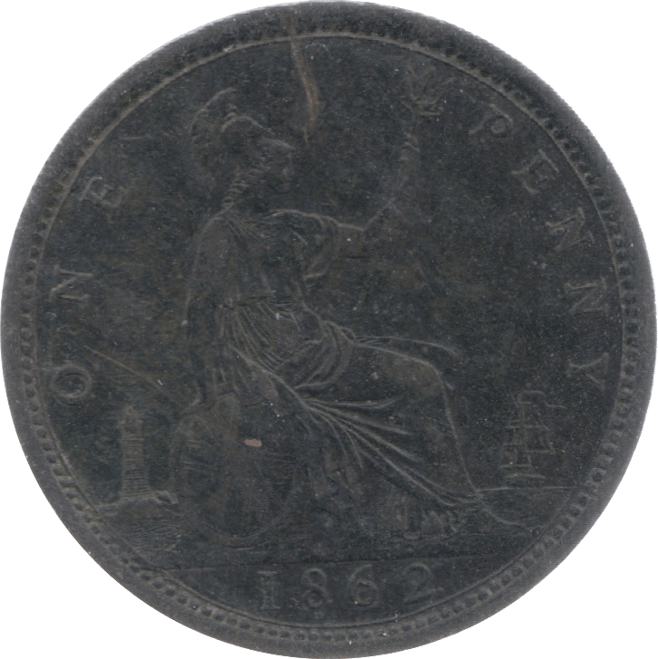 1862 PENNY ( VF ) 18 - Penny - Cambridgeshire Coins