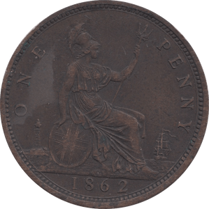 1862 PENNY ( VF ) 1 - Penny - Cambridgeshire Coins