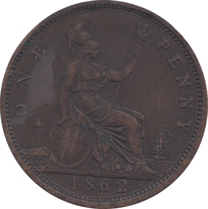 1862 PENNY ( VF ) 1 - Penny - Cambridgeshire Coins