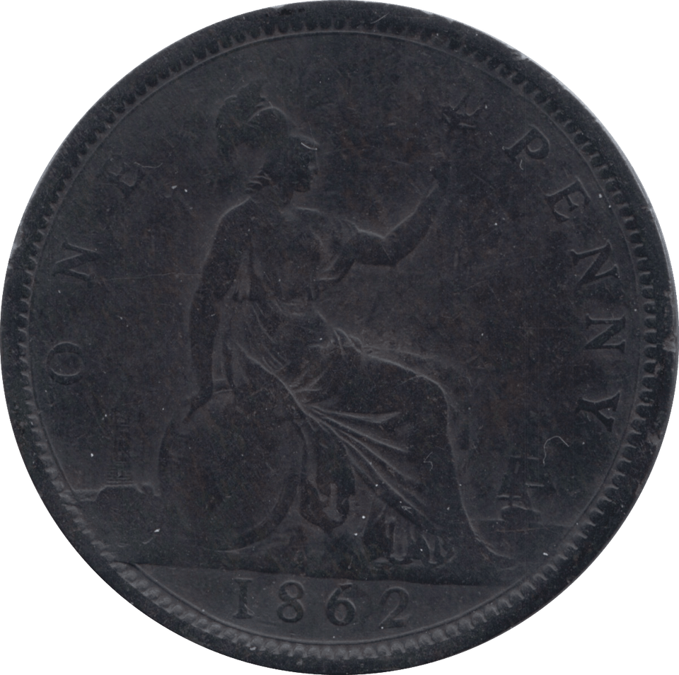1862 PENNY ( VF ) 2 - Penny - Cambridgeshire Coins