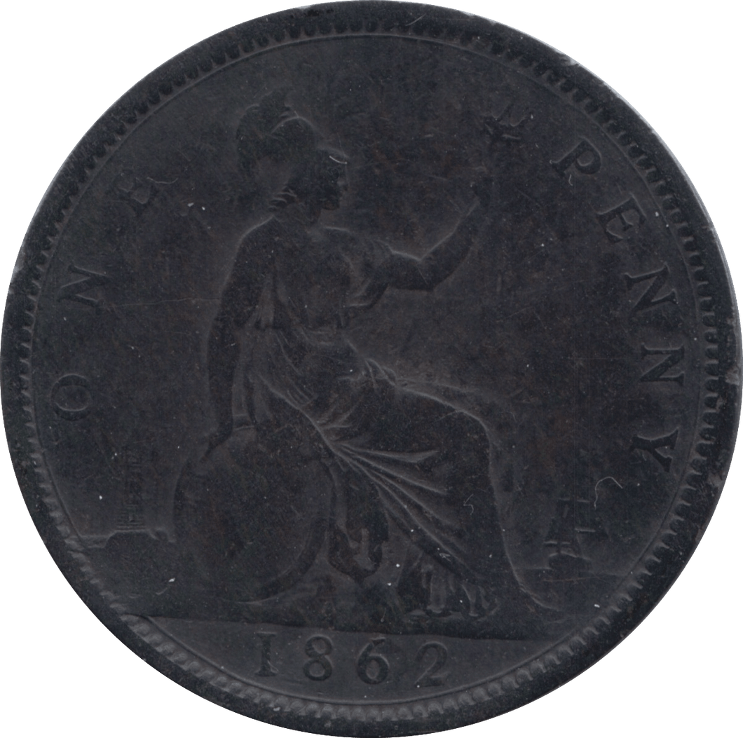 1862 PENNY ( VF ) 2 - Penny - Cambridgeshire Coins