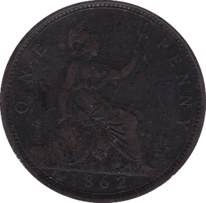 1862 PENNY ( VF ) B - Penny - Cambridgeshire Coins