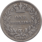 1862 SHILLING ( FINE ) - Shilling - Cambridgeshire Coins