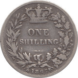 1862 SHILLING ( FINE ) - Shilling - Cambridgeshire Coins