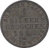 1862 SILVER GROSCHEN PRUSSIA - SILVER WORLD COINS - Cambridgeshire Coins